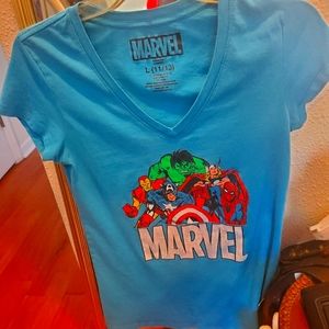 MARVEL V NECK TEE SHIRT